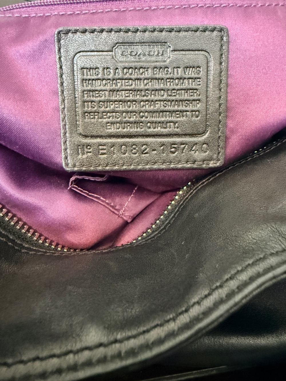 COACH Mia Women's Black Leather Tote Bag with Signature Hardware - Picture 4 of 4